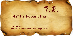 Tóth Robertina névjegykártya