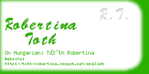 robertina toth business card
